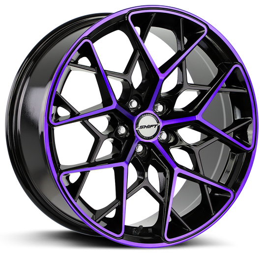 Piston Gloss Black Purple Machined