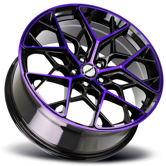 Piston Gloss Black Purple Machined